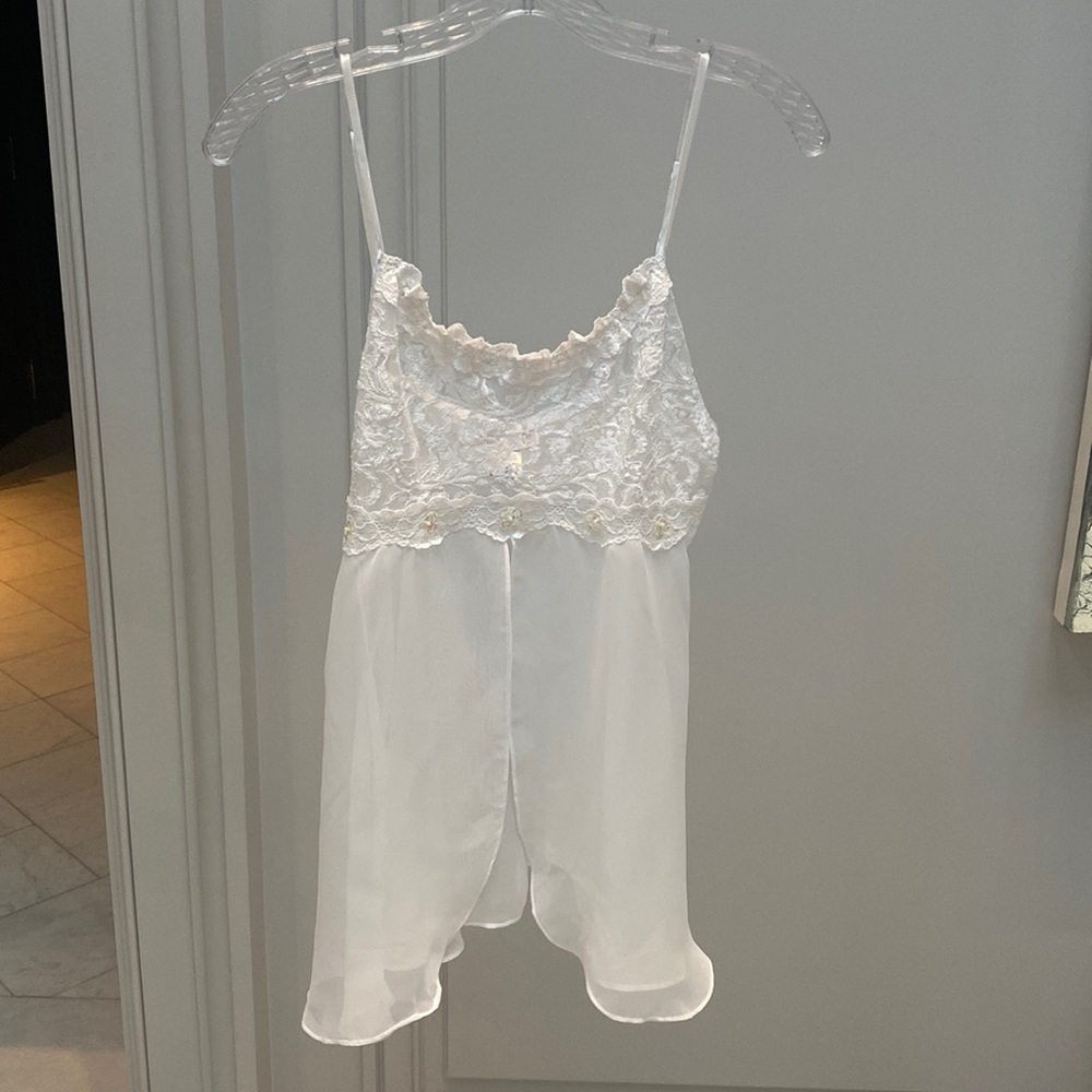 SEDUCTIVE WEAR WHITE LACE CHEMISE